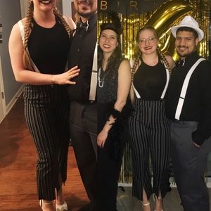 LA Hearts High Waisted Lin Stripe Pant